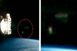 Два больших НЛО возле МКС (ФОТО)