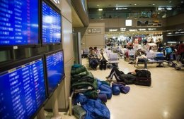 Снегопад в Японии парализовал работу столичного аэропорта Снегопад в Японии парализовал работу столичного аэропорта