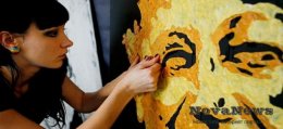 Украинская художница нажевала портрет Стива Джобса (ФОТО)