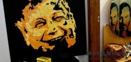 Украинская художница нажевала портрет Стива Джобса (ФОТО)