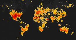 Карта падения метеоритов за последние четыре тысячи лет (ФОТО+ВИДЕО)