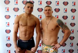 «Украинские Атаманы» прошли процедуру взвешивания перед боем с «Львиными сердцами» (ФОТО)