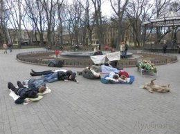 Одесситы отпраздновали день сна флэшмобом в пижамах