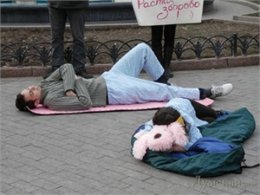 Одесситы отпраздновали день сна флэшмобом в пижамах