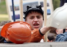 Шахтеры Донбасса начали протесты (ВИДЕО)