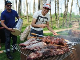 «Горняки» отметили чемпионство шашлыком (ФОТО)