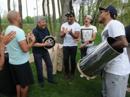 «Горняки» отметили чемпионство шашлыком (ФОТО)