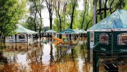 Уровень воды в Днепре продолжает расти: подтопило левый берег Киева  (ФОТО)