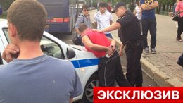 Московская полиция задержала хулиганов на броневике (ВИДЕО)