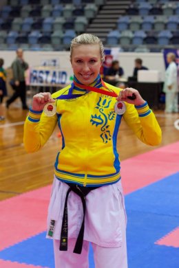 Украинка Анна Ястребова подтвердила свой титул чемпионки мира по карате (ФОТО)