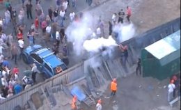 "Троещинские баталии" на стройке супермаркета в Киеве (ВИДЕО)