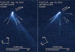 Космический телескоп Хаббл обнаружил комету с шестью хвостами (ФОТО)