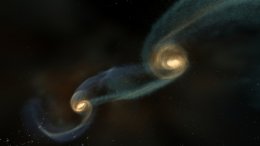 Астрономы увидели, как происходит слияние двух черных дыр