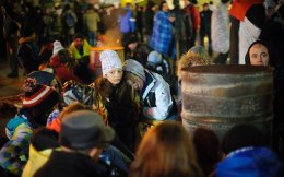 "Евромайдановцы" собирают флешмоб на площади Независимости