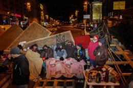 В Киеве появилась стена памяти об избитых «Беркутом» людях