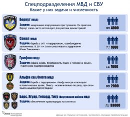 Каких силовиков власть может привлечь к противостоянию с Майданом (СПИСОК)