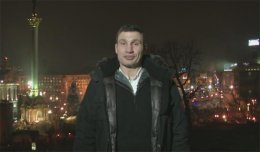 Виталий Кличко поздравил украинцев с Новым годом с Евромайдана (ВИДЕО)