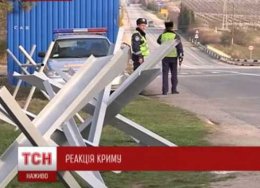 На въездах в Севастополь ГАИ дежурит с приготовленными противотанковыми ежами