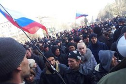 В Донецке пророссийские активисты сорвали митинг за единство Украины