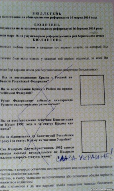 Протест крымчан против референдума (ФОТО)