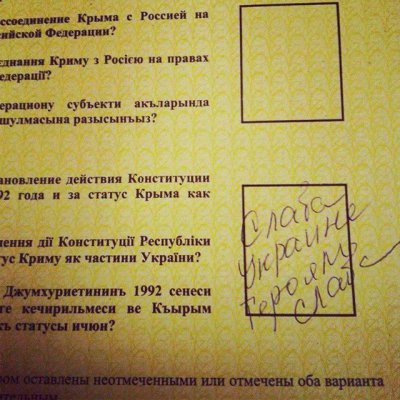 Протест крымчан против референдума (ФОТО)