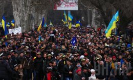 В Житомире и Херсоне прошли митинги в поддержку целостности Украины (ВИДЕО)