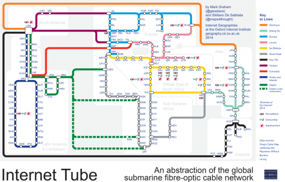 Исследователи создали карту «Интернет-метрополитена» (ФОТО)