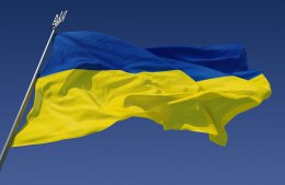 Над зданием исполкома Енакиево поднят флаг Украины