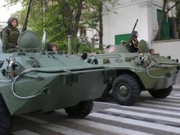 В Бердянск прибыла колонна украинской военной техники