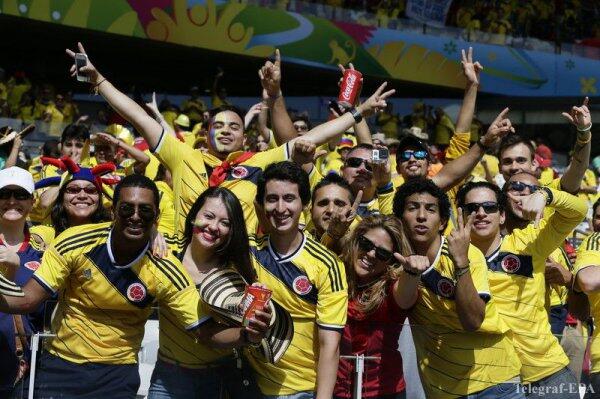 Фаны сборной Колумбии - самые зажигательные болельщики на ЧМ-2014 (ФОТО)