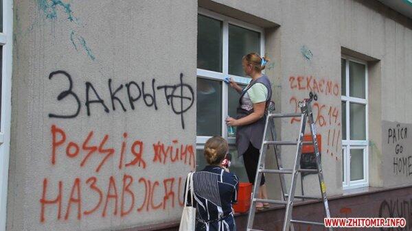 В Житомире разгромлено пять российских банков (ВИДЕО)