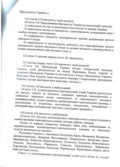 Порошенко собирается заменить области регионами (ДОКУМЕНТ)