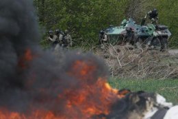 Колонна террористов прорвалась со Славянска в Краматорск