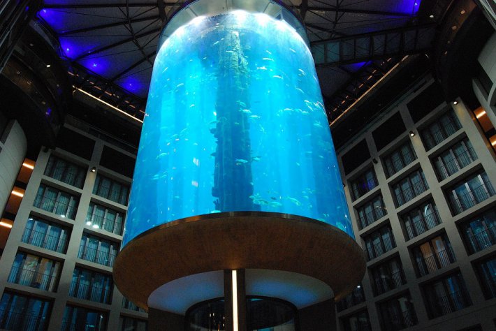 Самый большой в мире аквариум в отеле Radisson Blu (ФОТО)