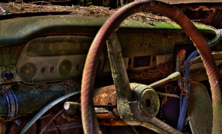 Кладбище старинных автомобилей в бельгийском лесу (ФОТО)