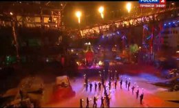 На факельном шоу в Севастополе путинские байкеры выложили свастику (ВИДЕО)