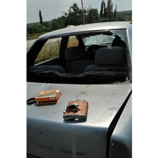 Бойцы АТО уничтожили машину с террористами (ФОТО)