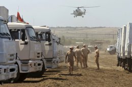 Грузовики из гуманитарного конвоя Путина оказались полупустыми (ФОТО)