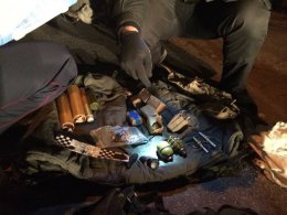 Автомобиль с гранатами и ракетами был задержан под Киевом (ВИДЕО)