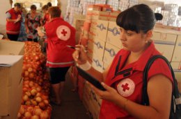 Красный Крест доставил в Луганск 60 тонн продуктов