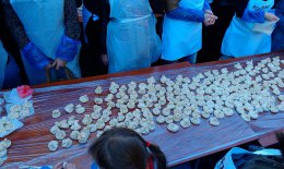 В Киеве поставлен рекорд Украины по количеству приготовленных хинкали (ВИДЕО)