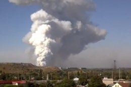 Жители Донецка опасаются, что взорван химзавод (ВИДЕО)