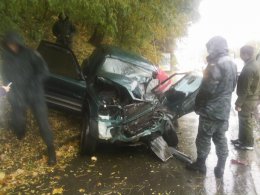 В центре Киева грузовик Нацгвардии переехал легковой автомобиль (ФОТО)