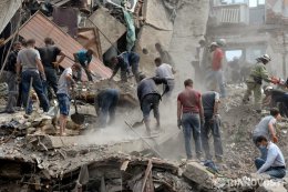 Сегодня в Донецке активно велись восстановительные работы