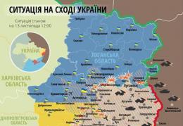 Боевики ведут обстрелы по всей линии фронта. Карта АТО (ФОТО)