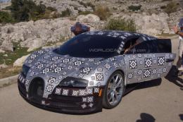 Появились фотографии автомобиля Bugatti Chiron, который готовится к выпуску