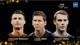 Официально: FIFA назвала тройку претендентов на «Золотой мяч»-2014