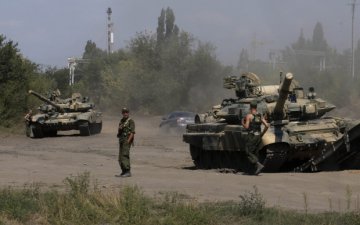 Возле Донецка находится колонна военной техники - миссия ОБСЕ