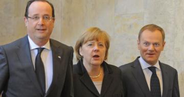 Меркель, Олланд и Туск хотят "привязать" продление санкций к выполнению минских договорённостей