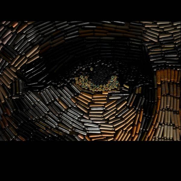 «Лицо войны» - портрет Путина нарисовали с помощью гильз